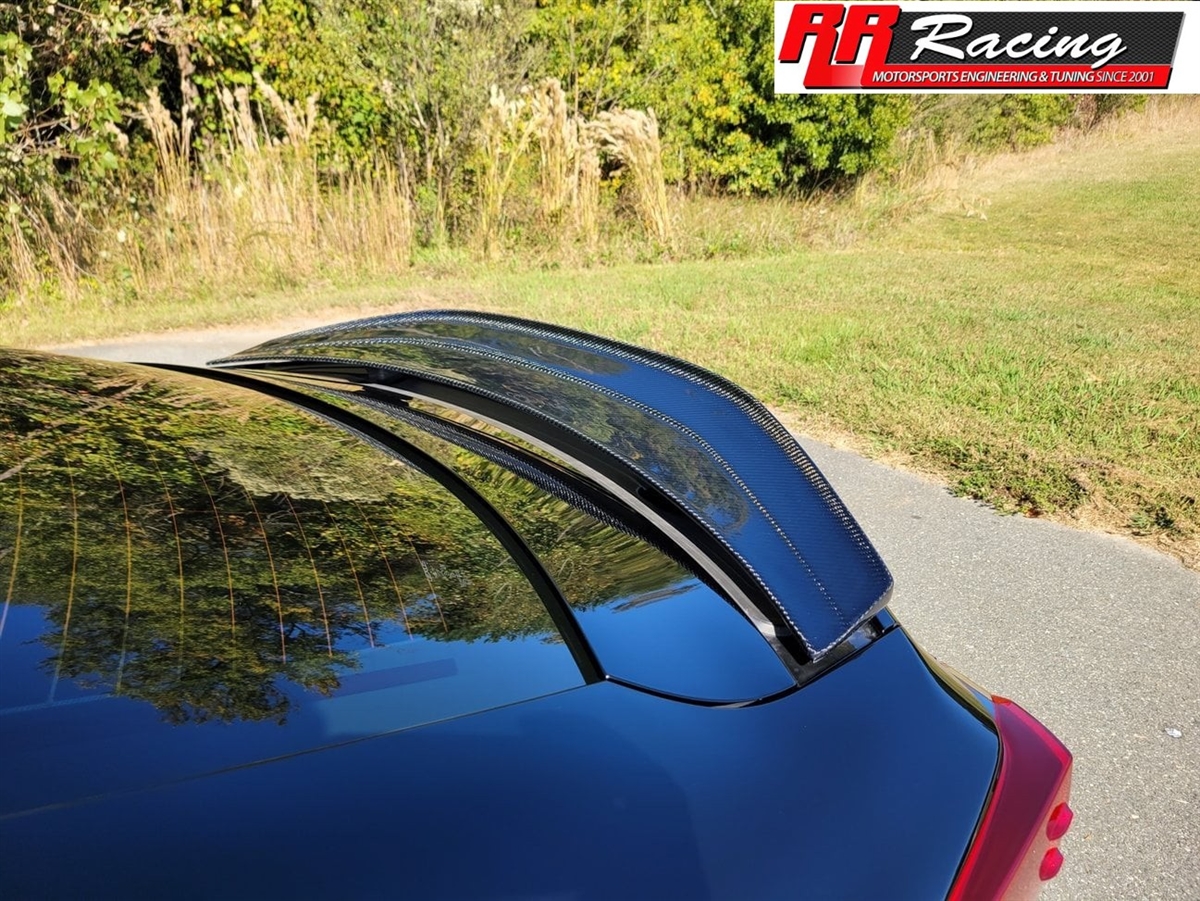 Xotic Tech Carbon Fiber Spoiler Wing – Rear Roof Window Tail Lip Trim For Lexus IS ES GS RC, Gloss Black