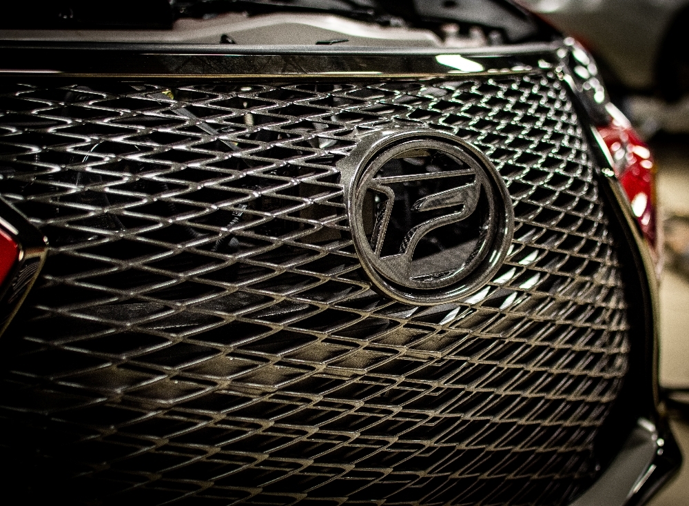 RR Racing Lexus RCF Front Carbon Vented F Badge